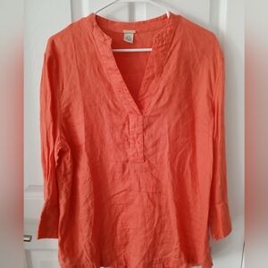 Magaschoni Linen Tunic Top Size Large